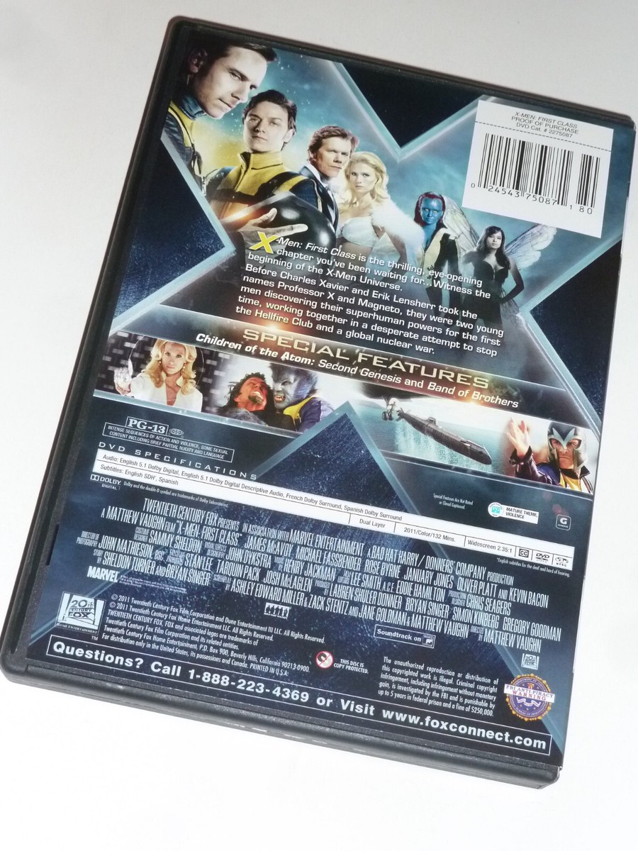 X-Men: First Class DVD prequel movie Marvel Comics superhero team
