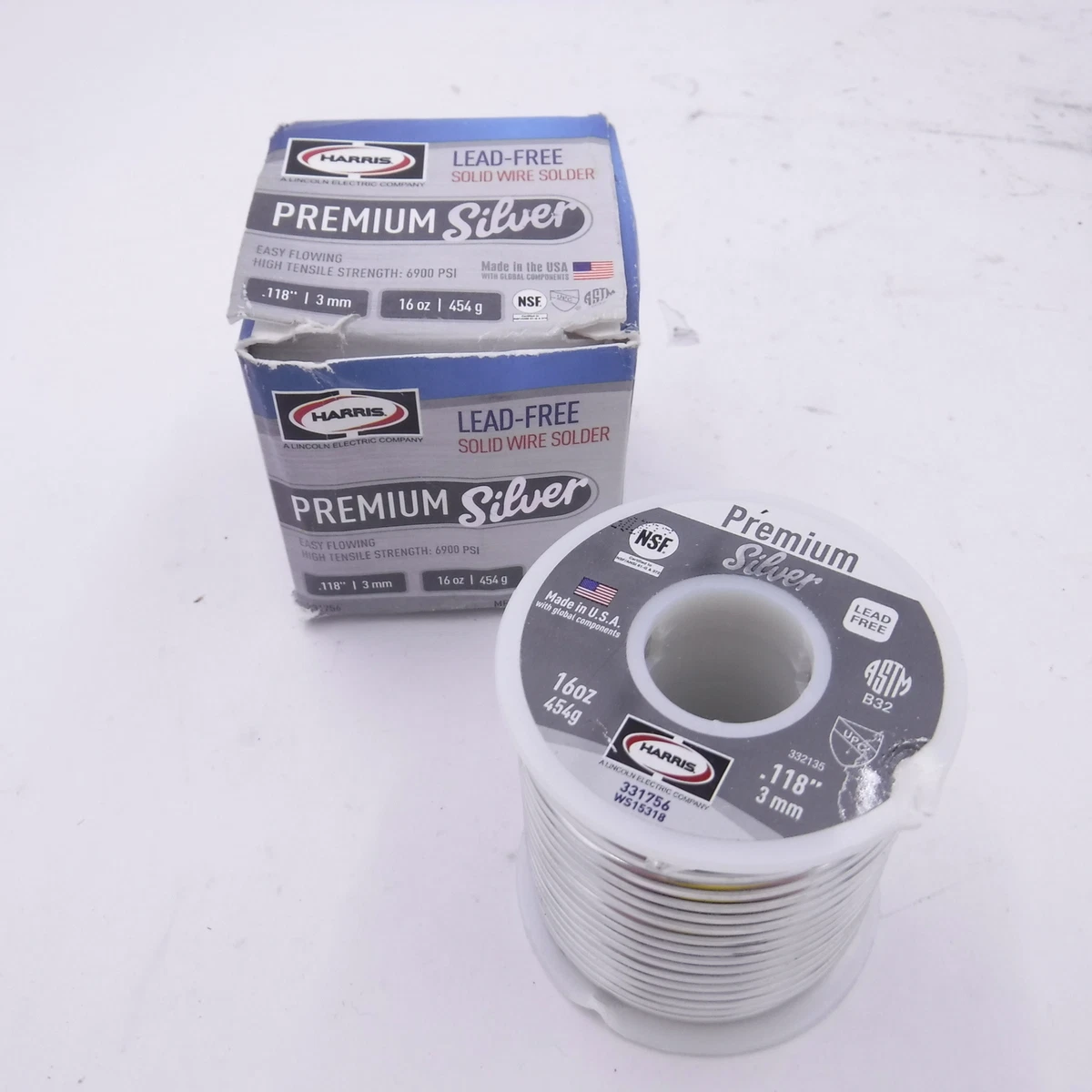 Harris 331756 Premier Silver Lead Free Wire Solder 118