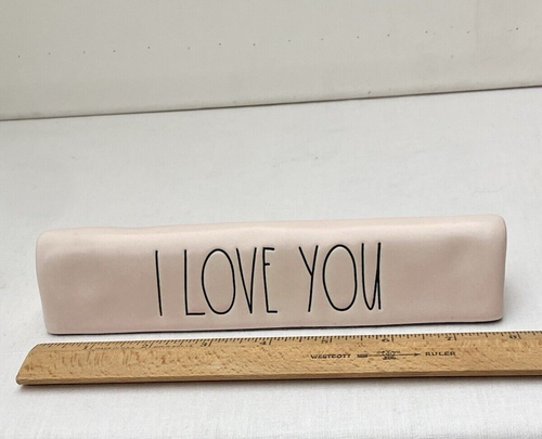 2 Lot Rae Dunn Love You Shelf Sitter Pink Heart Rose Candle Valentine Mom Sister - Picture 3 of 18