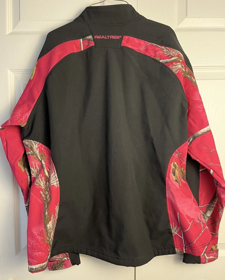 Chaqueta Real Tree Camuflaje Niñas 16-18 XL Rosa Negro Forrada de Vellón Chaqueta Gruesa Foto 2 de 4