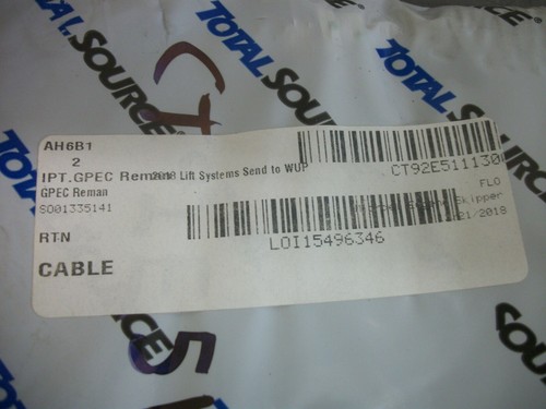 TOTAL SOURCE PULL CABLE CT92E5111300 NEW - Picture 2 of 2