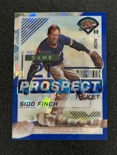 2024 PANINI PROSPECT EDITION  SIDD FINCH CRAKED 299/299 BLUE PRIZM #187