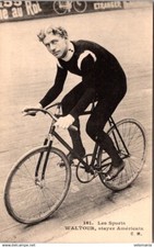 S18153 cpa Cyclisme Waltour, stayer Américain