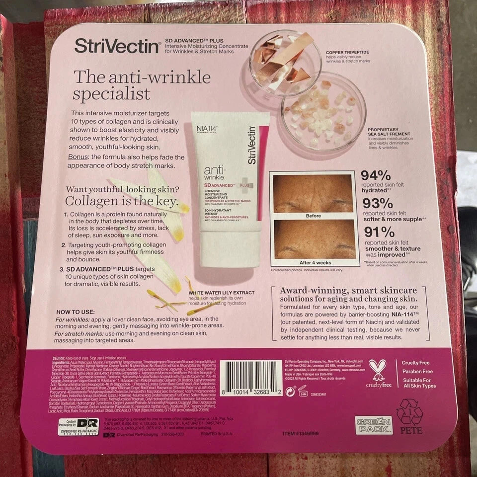 2xStriVectin SD Advanced Plus Concentrado Intensivo Antiarrugas Plus 1.6 fl oz Foto 2 de 2