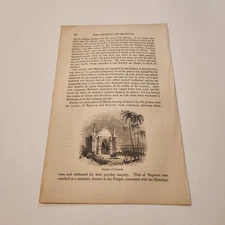 Temple Of Somnath India c. 1850 Engraving (351)