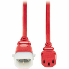 Eaton Tripp Lite 6ft PDU Power Cords C13 to P-Lock C14 Heavy-Duty 15A Red 6 Pack