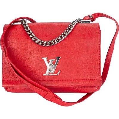 Louis Vuitton Lockme BB Red Leather Crossbody Bag Tasche