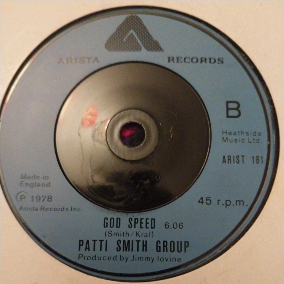 PATTI SMITH GROUP  Because the Night 7" Vinyl Single Arista 1978  - Image 2 of 2