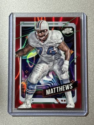 Bruce Matthews Buffalo Bills Topps Chrome Cosmic NFL 2024 RED PARALLEL SSP /5