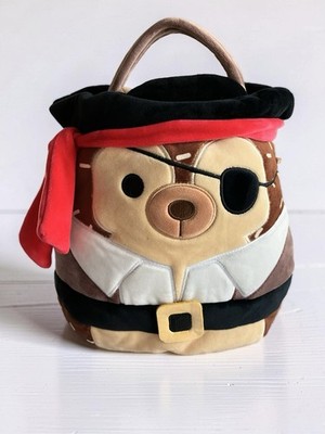 Squishmallow Hans Hedgehog Pirate Costume Candy Pail Basket Halloween Plush Kids