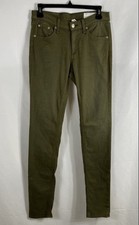 rag  bone Women's The Skinny Jeans Army Green Stretch Size 27