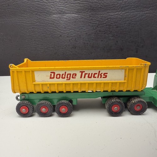 Matchbox Lesney King Size K-16 Dodge Tractor Truck with Twin Tipper Trailers - Picture 12 of 18