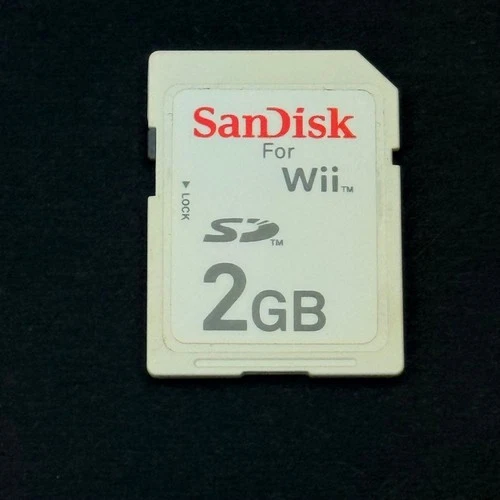 Genuine Original SanDisk 2GB 2.0GB SD Memory Card for Nintendo Wii - Tested