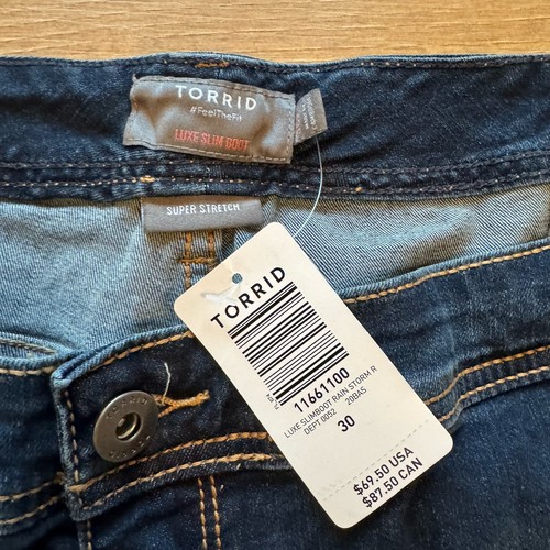 Torrid Luxe Slim Boot Super Stretch Bootcut Jeans Übergröße 30 Medium Wash Neu mit Etikett - Bild 10 von 14