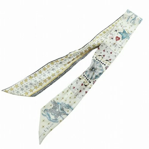 Foulard Dior l'etoile letoile mitza logo étoile motif complet ivoire Occasion 91d3