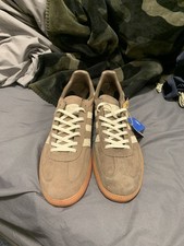 Uk10.5 Adidas Handball Spezial- Brown And White Suede