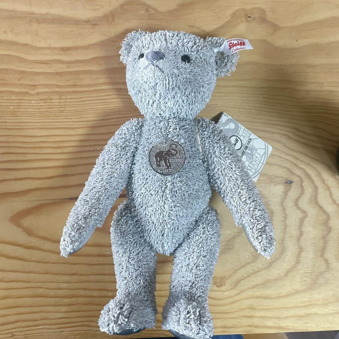 【美品】Steiff Platinum Paper Teddy bear Steiff Platinum Paper Bear Limited Edition Boxed 006999 NEW