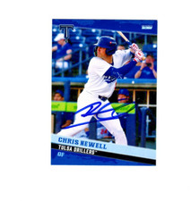 Chris Newell 2025 Tulsa Drillers signed autograph baseball card Dodgers