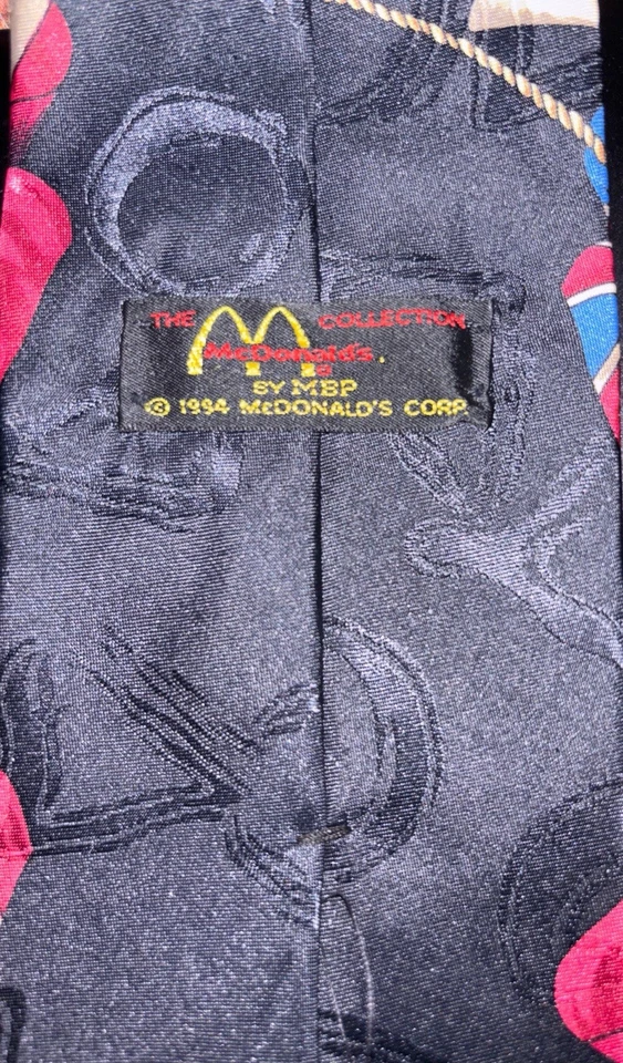 Corbata vintage McDonald’s para hombre 100 % poliéster 58” corbata bandera coleccionable Foto 3 de 4