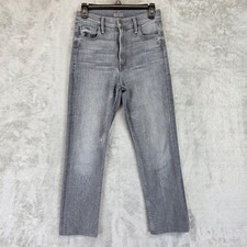 Mother Jeans Womens 27 Gray High Waisted Rider Skimp Bars & Phrases USA