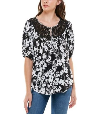 Adrienne Vittadini Womens Elbow Sleeve Peasant 695532095404 S RT $46.0