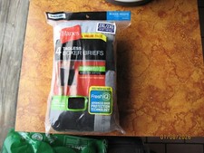 4 MEN'S HANES TAGLESS BRIEFS, SIZE: 2XL-NIP