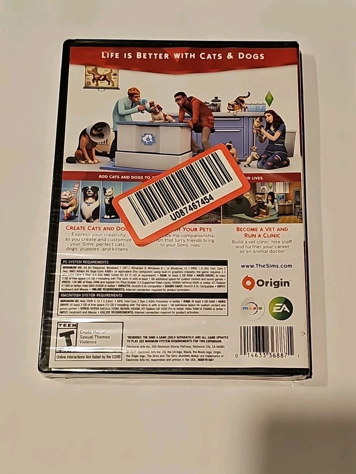 The Sims 4 Cats and Dogs Expansion Pack - PC Mac Game Brand New Sealed - Image 2 of 4