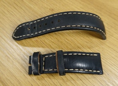 ORIGINAL BREITLING 21 - 18 Kalbsleder Kalb Leder Armband 493X 115 / 75 schwarz