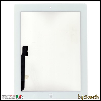Kit Vitre Tactile + Bouton Home Pour IPad 3 A1403 (Wifi/3G) - Noir - Neuf - Remplacement