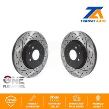 Front Coated Drilled Slotted Disc Brake Rotors Pair For Kia Rio Hyundai Accent