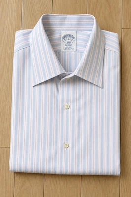 chemise brooks brothers premium regent XL 17 2/3 carreaux bleu et rose #68 - Photo 1/4