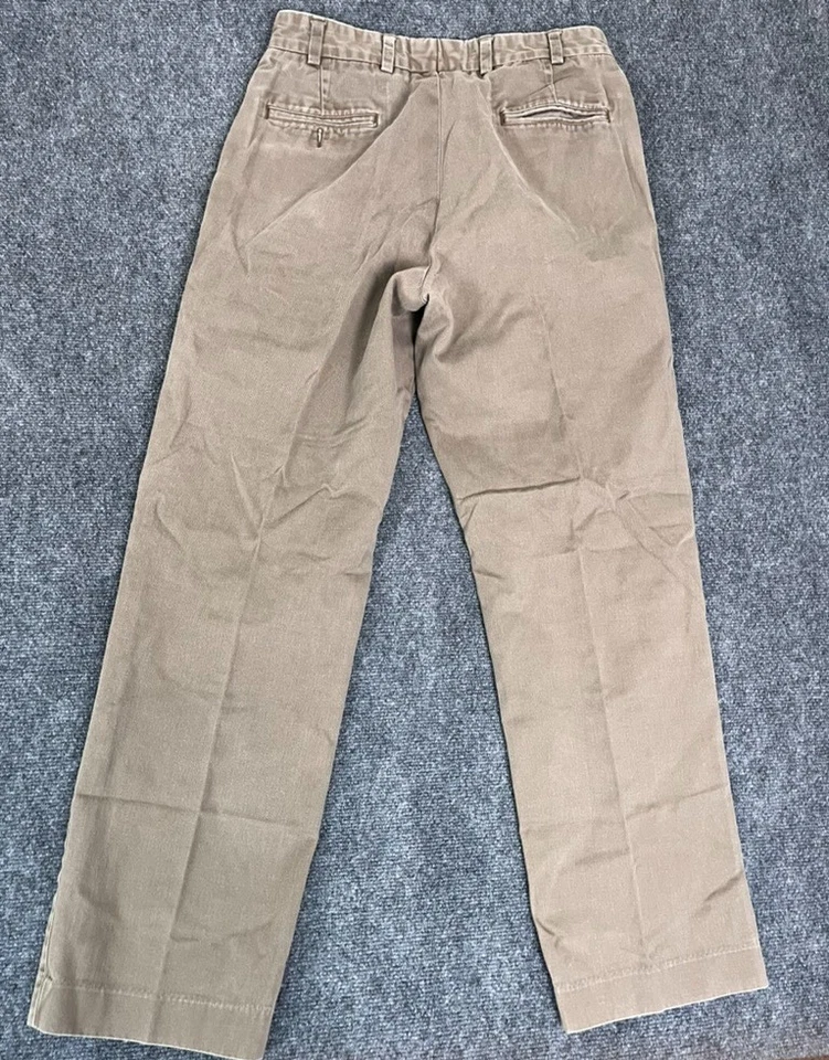 Bills Khakis 裤子男式卡其色棕色直筒 100% 棉平前尺寸 34 — 第 4/4 张图片