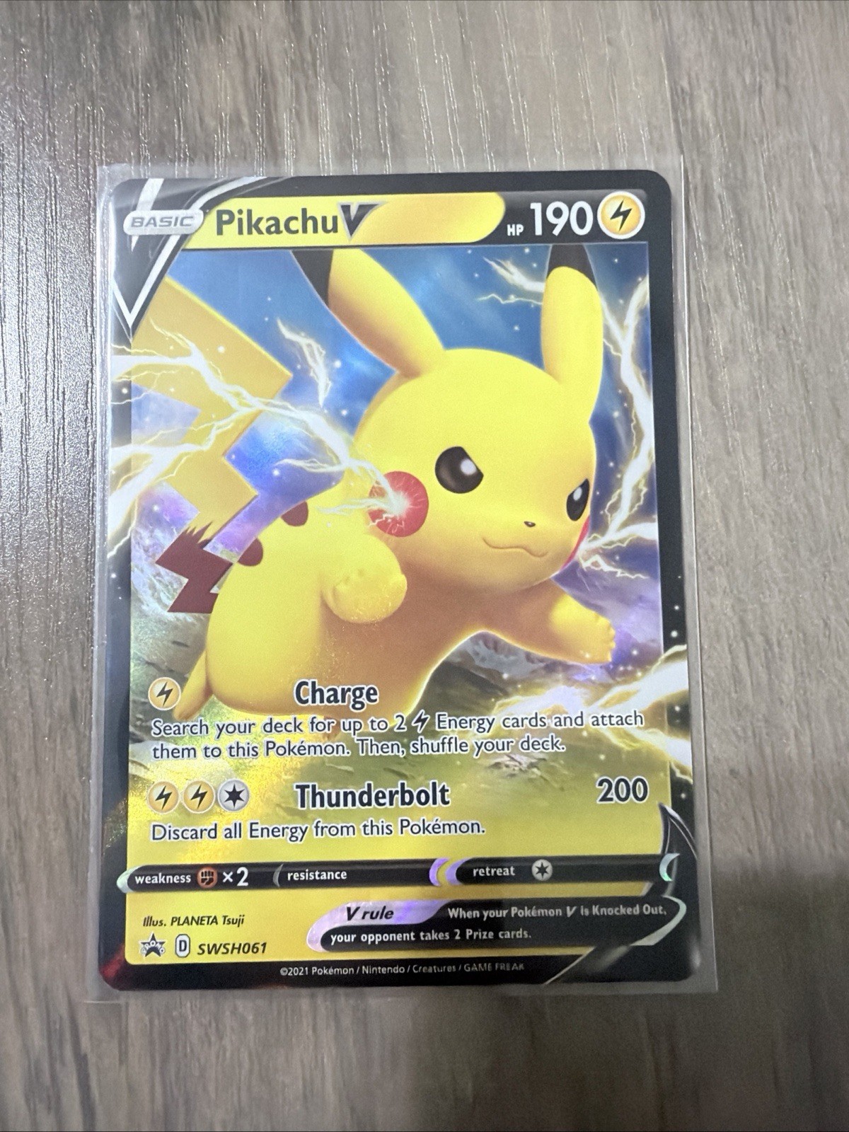 Pikachu V SWSH061 Holo Promo Sword & Shield Pokemon