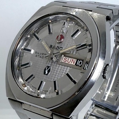 RADO Silver Stag Automatic Day-Date Genuine Belt Working