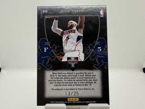2010-11 Elite Black Box Crusade #78 Josh Smith Auto!! #/25 Atlanta Hawks - Picture 4 of 4