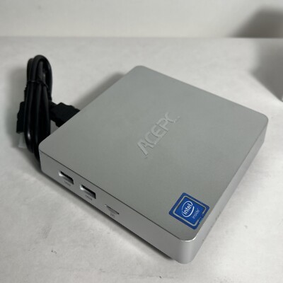 Acepc T11 Plus Silver Corded Intel CPU Z8350 4GB RAM 64GB Memory  NO DC POWER 