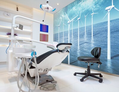 3D Ocean Windmill A3582 Business Wallpaper Wall Murals Self-adhesive Commerce