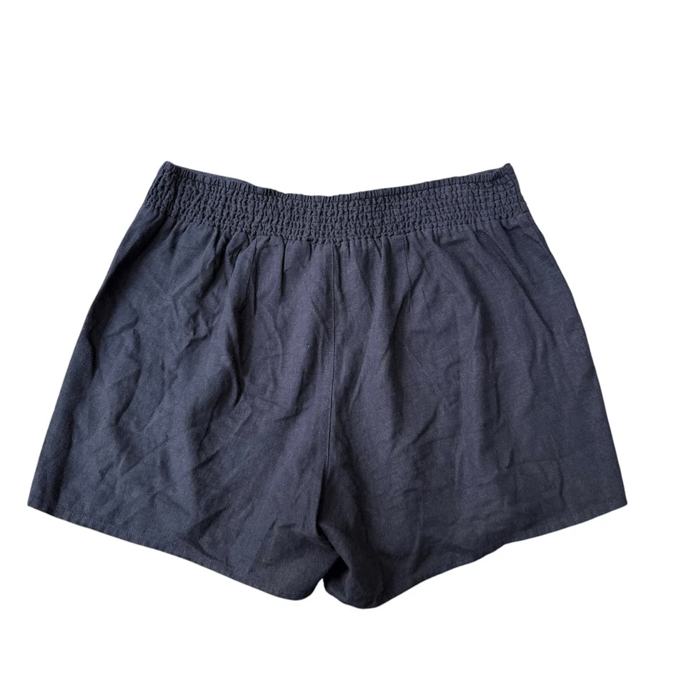 Croft & Barrow Pantalones Cortos Mezcla Lino Azul Marino Talla L Foto 2 de 4