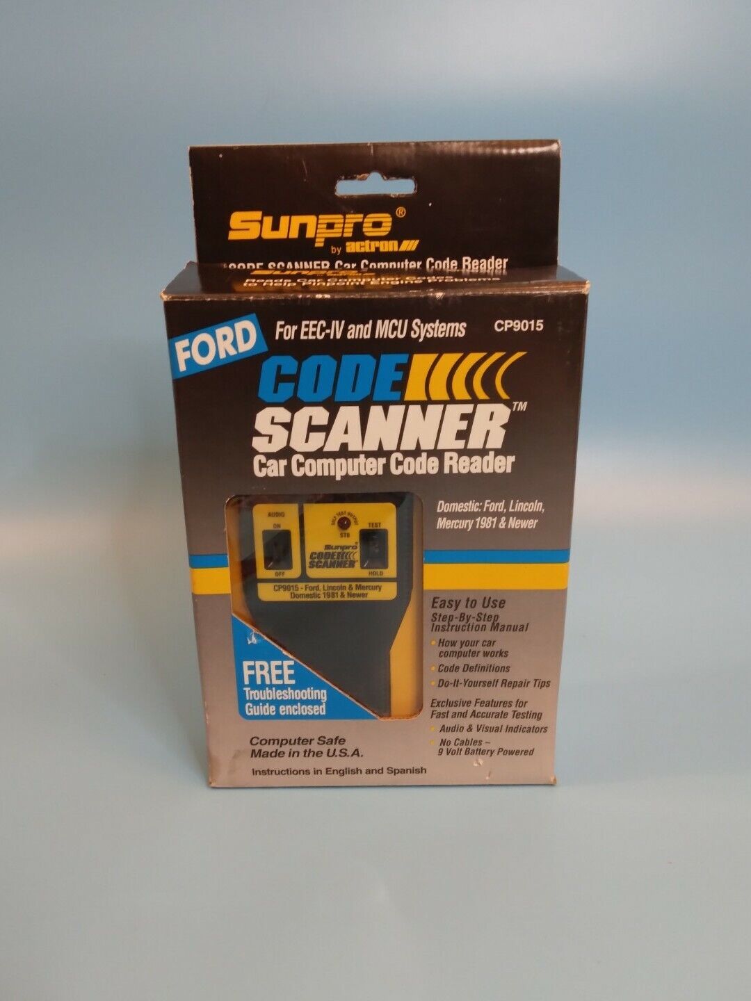 Sunpro Codes Scanner CP9015 FORD,LICOLN,MERCURY Domestic 1981 & Newer