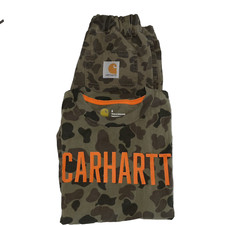 Boy Carhartt Camo Shirt Force Shorts Set size 6