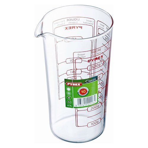 Caraffa Pyrex 888PW000 7646 Graduata Trasparente e Rosso