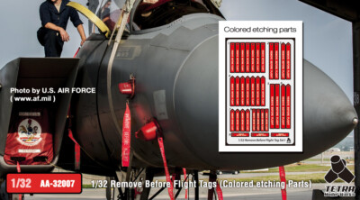 Tetra Model Works 1/32 Remove Before Flight Tags (Colour etching Parts)