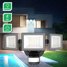 LED Security Wall Lamp 40W PIR Motion Sensor Outdoor IP65 Hands Control Light