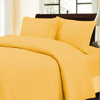 Duvet Collection 1000 TC OR 1200 TC Egyptian Cotton Gold Solid Select Item