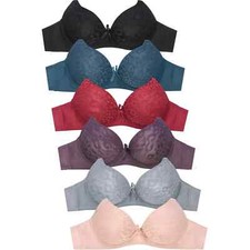 MAMIA LADIES FULL CUP LACE BRA (pack of 6)