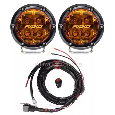 #ad #ad Rigid® 360 Series 4 inch Spot Amber PRO LED Fog Lights Pair amp; Wire Harness $489.99