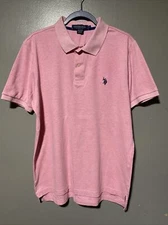 U.S. Polo Assn. Adult Mens Size M Short Sleeve Polo Luxury Feel Cotton Blend