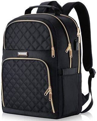 Backpacks for Women School Backpack for Teen Girls 15.6 Inch Cute Quilted Lap...