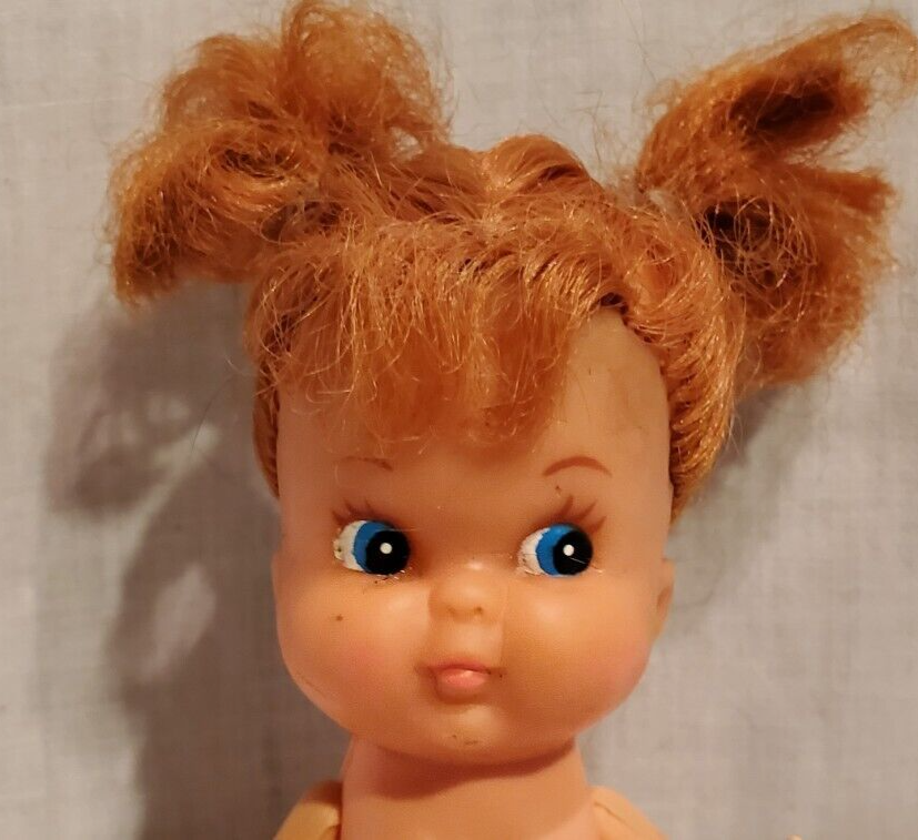 Vintage 5" Baby Doll Red Hair Blue Eye Chubby Pigtails Taiwan eBay