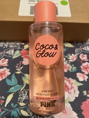 VICTORIA S SECRET PINK COCO & GLOW  FRAGRANCE BODY MIST SPRAY  8.4 oz, NEW